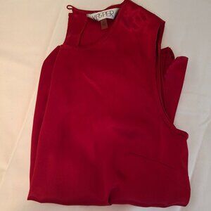 Kasper Red Silk Shell in Size Medium - White also available